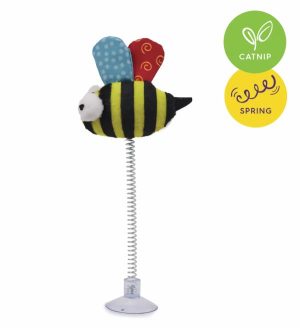 Bouncy Bee With Catnip & Spring Suction  |   Cat Toys Cat Toys Cat Toys