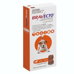 Bravecto Chews For Dogs Orange 4.5kg-10kg  |   Dog Flea & Worming Dog Dog Flea & Worming