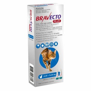 Bravecto Plus Med 2.8 To 6.25kg  |   Cat Health Cat Health Cat Health