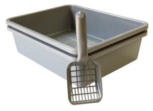 Cat Litter 3 Piece Sieve Tray (Colours Vary)  |   Cat Litter Trays & Scoops Cat Litter Trays & Scoops Cat Litter Trays & Scoops