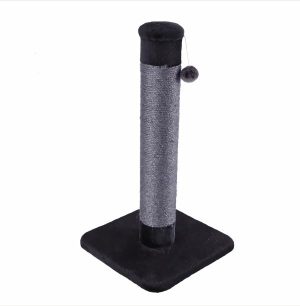 Cat Scratch Post Black Plush Medium  |   Cat Scratchers Cat Scratchers Cat Scratchers