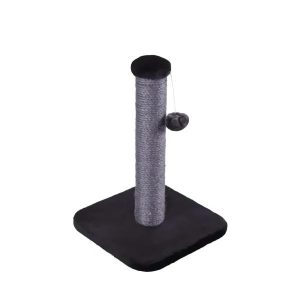 Cat Scratch Post Black Plush Small  |   Cat Scratchers Cat Scratchers Cat Scratchers