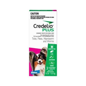 Credelio Plus 3 Tablets  |   Dog Flea & Worming Dog Dog Flea & Worming