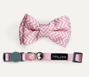 Dan & Sam Bow Tie Cat Collar Candy Floss  |   Cat Collars Cat Collars Cat Collars