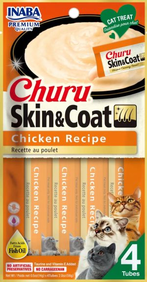 Inaba Cat Churu Skin & Coat Chicken  |   Cat Treats Cat Treats Cat Treats