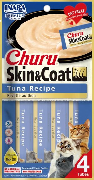 Inaba Cat Churu Skin & Coat Tuna  |   Cat Treats Cat Treats Cat Treats