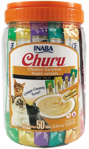 Inaba Churu Mousse Chicken Variety 50 Pack  |   Cat Treats Cat Treats Cat Treats