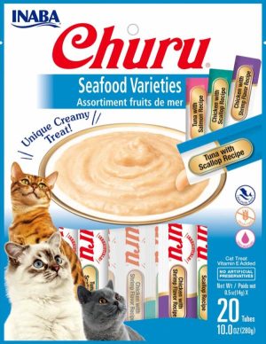 Inaba Churu Mousse Seafood Variety 20 Pack  |   Cat Treats Cat Treats Cat Treats