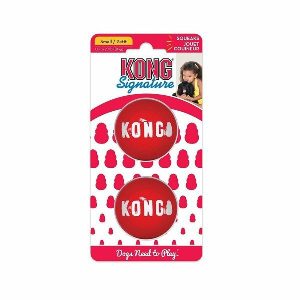 Kong Signiture Balls 2 Pack  |   Dog Toys Dog Dog Toys