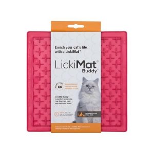 Lickimat Buddy For Cats Pink  |   Cat Bowls Cat Bowls Cat Bowls