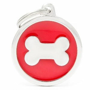 Pet Id Tag Classic Red Bone  |   Dog Tags Charms Dog Dog Tags Charms