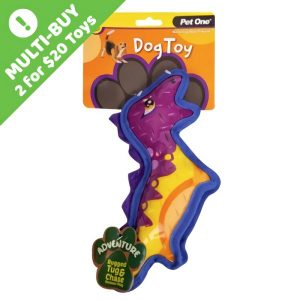 Pet One Adventure Squeaky Dinosaur Colourful  |   Dog Toys Dog Dog Toys