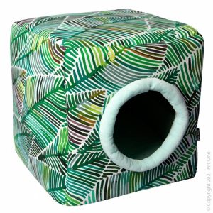 Pet One Cat Cube Botanicals Tropical Fern  |   Cat Beds Cat Beds Cat Beds