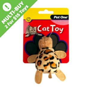 Pet One Cat Toy Plush Leopard Tortoise  |   Cat Toys Cat Toys Cat Toys