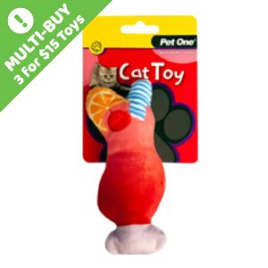 Pet One Cat Toy Plush Meowjito Red  |   Cat Toys Cat Toys Cat Toys