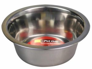 Pet One Doy Bowl Standard S/Steel  |   Dog Bowls Treat Jars Dog Dog Bowls Treat Jars