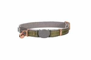 Rogz Urbancat Safety Release Collar Olive Twist  |   Cat Collars Cat Collars Cat Collars