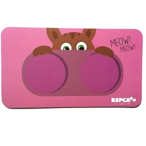 Rspca Meow Meow Pink Pet Mat  |   Cat Bowls Cat Bowls Cat Bowls