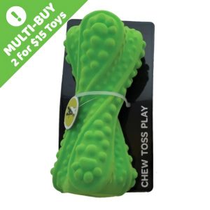 Scream Velvet Bone Loud Green 15cm  |   Dog Toys Dog Dog Toys