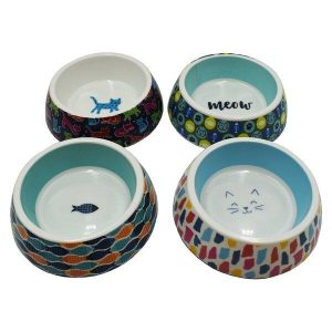 Simply Cat Melamine Bowl Assorted Designs  |   Cat Bowls Cat Bowls Cat Bowls