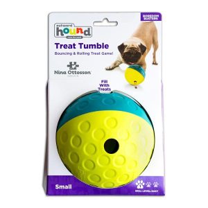 Treat Tumble Ball For Cat & Dog (Blue/Yellow)  |   Dog Toys Dog Dog Toys