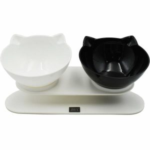 Zeez Double Elevated Cat Bowls 250Ml  |   Cat Bowls Cat Bowls Cat Bowls