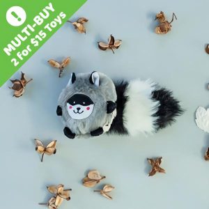 Zippy Paws Bushy Throw Raccoon  |   Dog Toys Dog Dog Toys