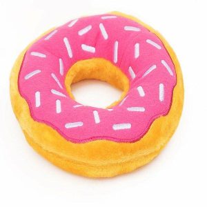 Zippy Paws Donutz Jumbo Strawberry 25cm  |   Dog Toys Dog Dog Toys