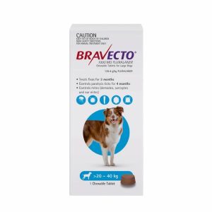 Bravecto Chew For Dogs Blue 20kg – 40kg  |   Dog Health Dog Dog Flea & Worming