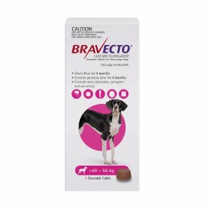 Bravecto Chew For Dogs Purple 40kg – 56kg  |   Dog Flea & Worming Dog Dog Flea & Worming