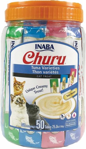 Inaba Churu Mousse Tuna Chicken Variety 50 Pack  |   Cat Treats