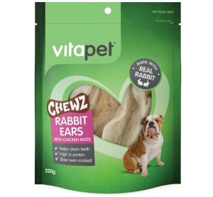 Vitapet Chew Rabbit Ears 220G  |   Dog Treats Dog Dog Treats